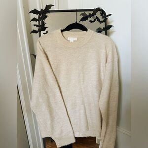 H&M Soft Beige Crewneck Sweater – Women’s Size S